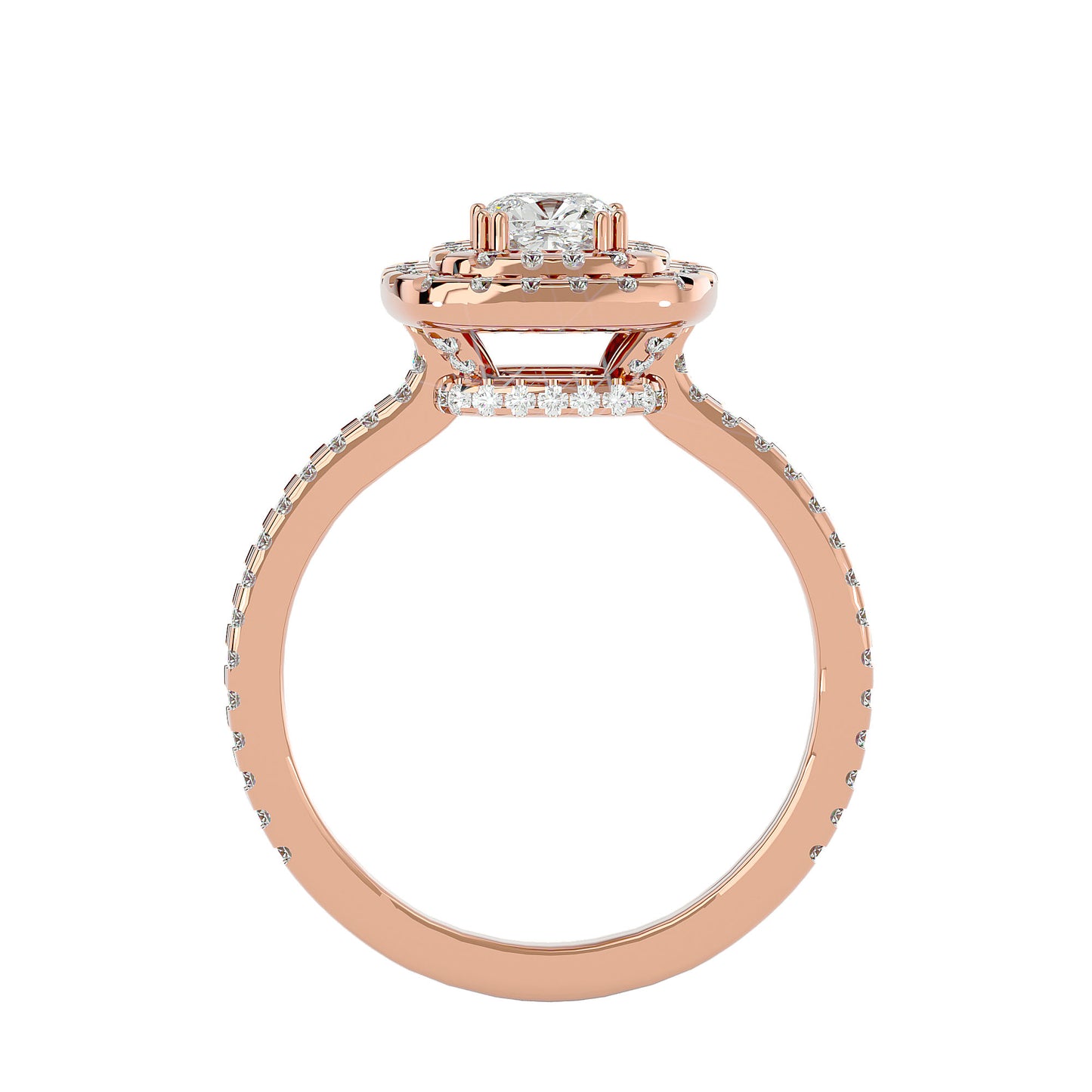 Lumière Beautiful-1.33 Ct Round Diamond Gold Ring