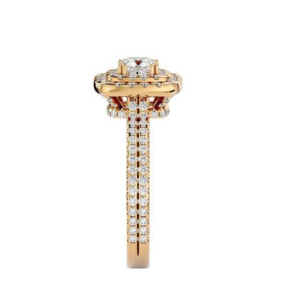 Lumière Beautiful-1.33 Ct Round Diamond Gold Ring