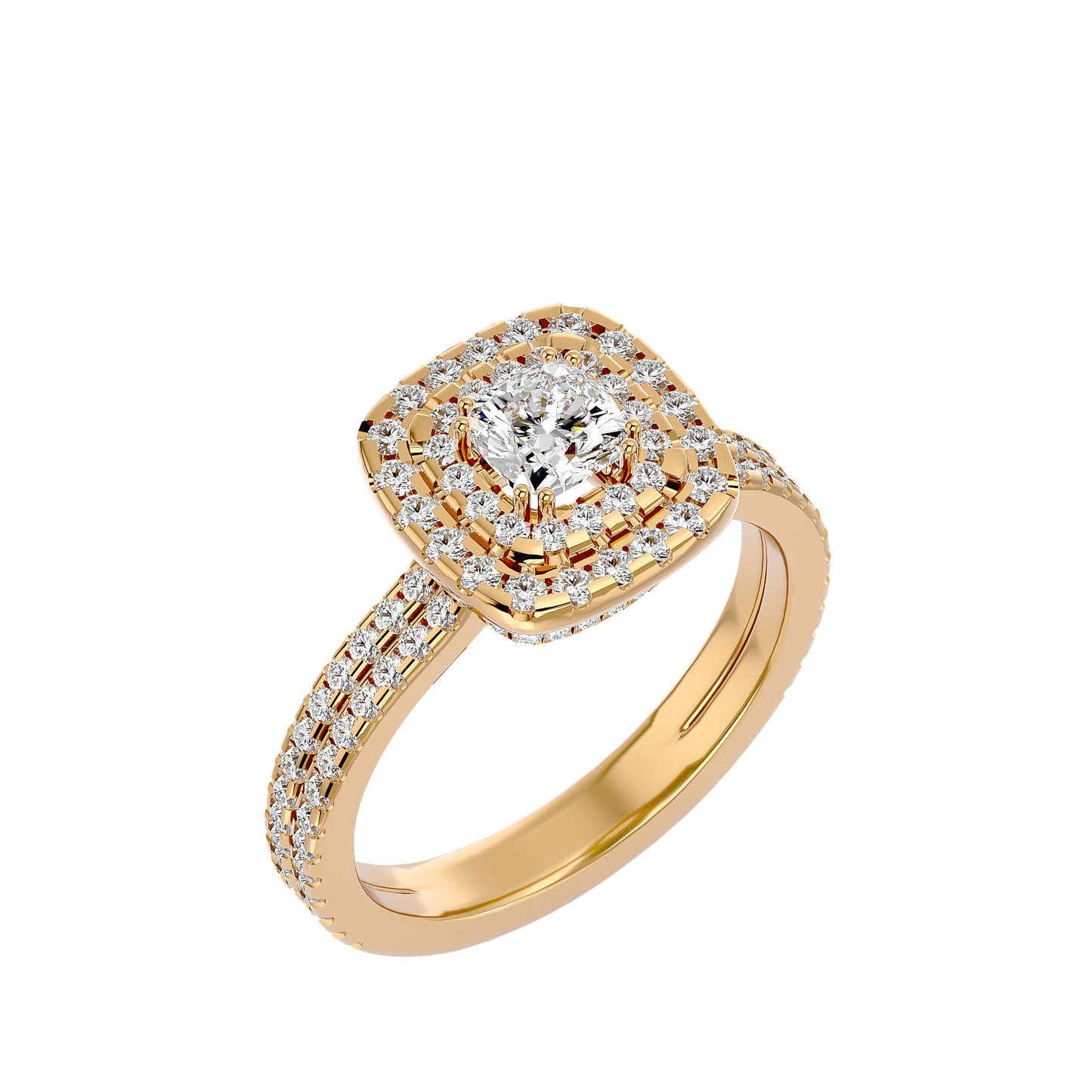 Lumière Beautiful-1.33 Ct Round Diamond Gold Ring