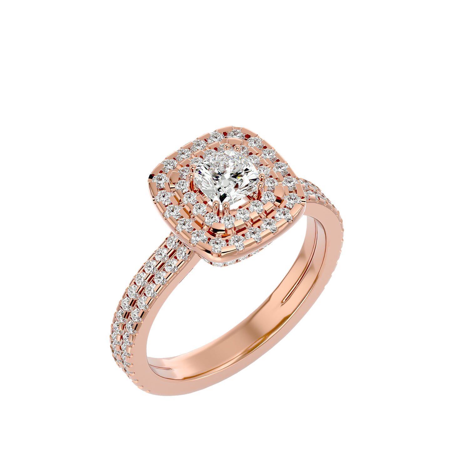 Lumière Beautiful-1.33 Ct Round Diamond Gold Ring