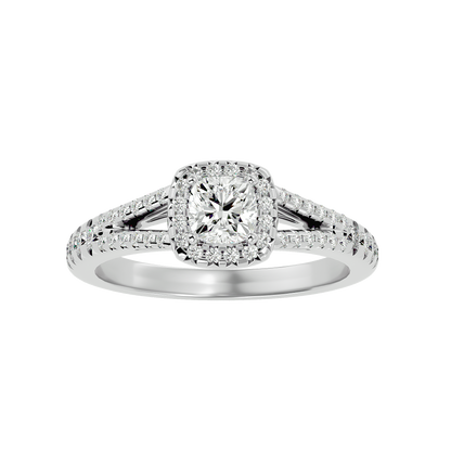 Lumière Beautiful Light Band- 0.98 Ct Round Diamond Gold Ring
