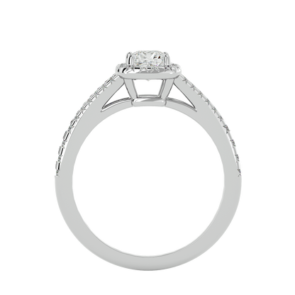 Lumière Beautiful Light Band- 0.98 Ct Round Diamond Gold Ring