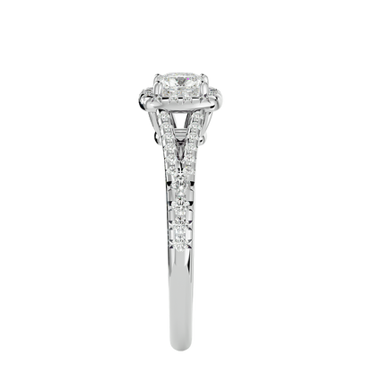 Lumière Beautiful Light Band- 0.98 Ct Round Diamond Gold Ring