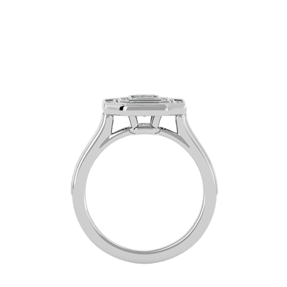 Lumière Beautiful Light Band- 0.91 Ct Round Diamond Gold Ring