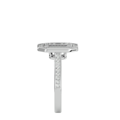 Lumière Beautiful Light Band- 0.91 Ct Round Diamond Gold Ring