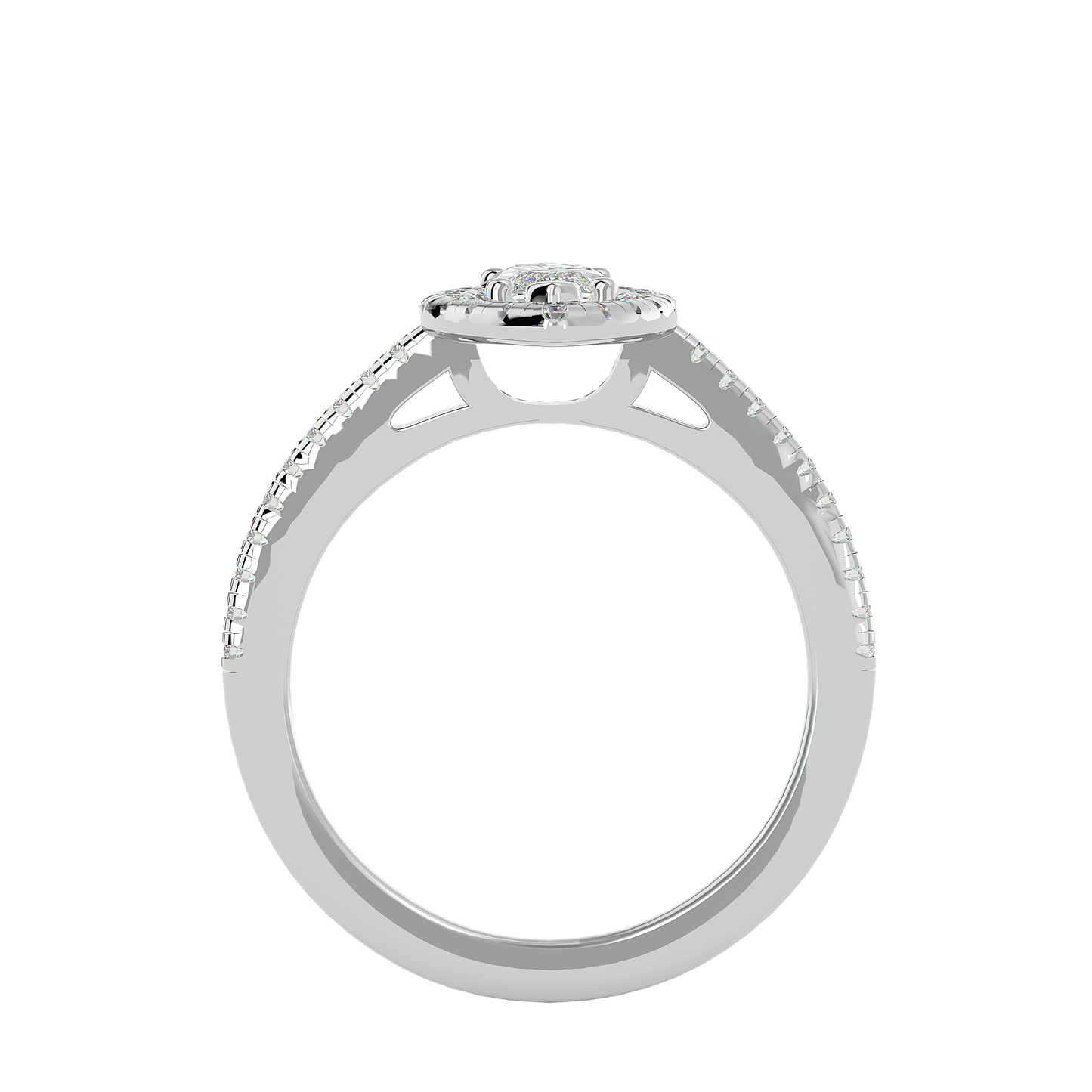 0.89 ct Marquise Halo Diamond Ring in Yellow Gold – Elegance with a Distinctive Edge