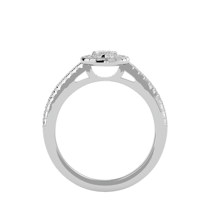 0.89 ct Marquise Halo Diamond Ring in Yellow Gold – Elegance with a Distinctive Edge