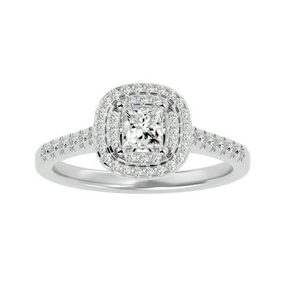 Lumière Beautiful Light Band- 0.83 Ct Round Diamond Gold Ring