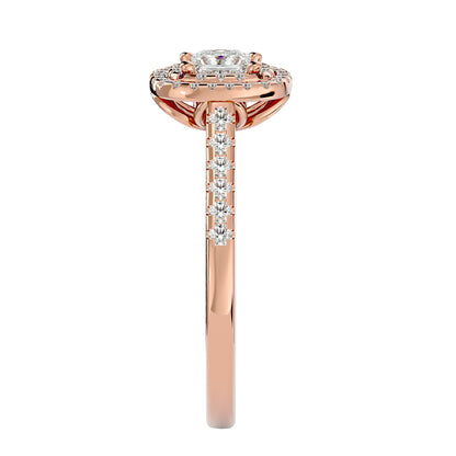 Lumière Beautiful Light Band- 0.83 Ct Round Diamond Gold Ring