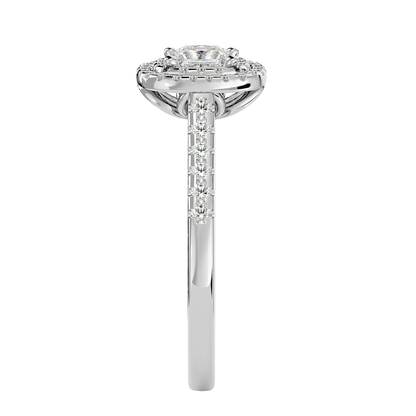 Lumière Beautiful Light Band- 0.83 Ct Round Diamond Gold Ring