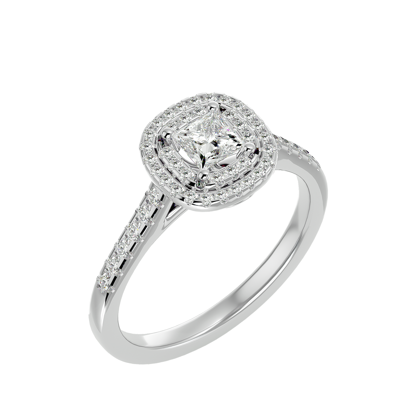 Lumière Beautiful Light Band- 0.83 Ct Round Diamond Gold Ring
