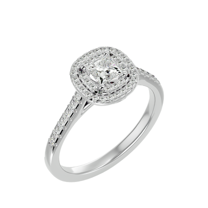 Lumière Beautiful Light Band- 0.83 Ct Round Diamond Gold Ring