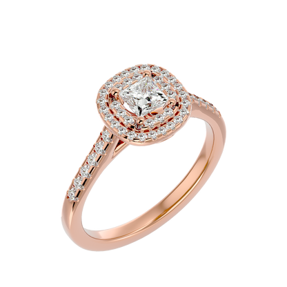 Lumière Beautiful Light Band- 0.83 Ct Round Diamond Gold Ring