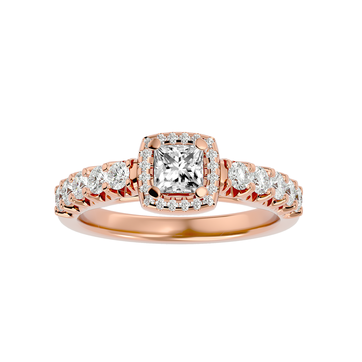 Lumière Beautiful Band- 1.16 Ct Round Diamond Gold Ring