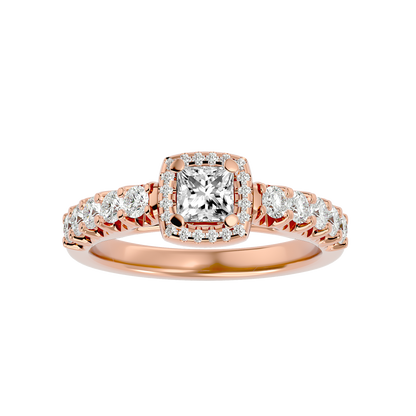 Lumière Beautiful Band- 1.16 Ct Round Diamond Gold Ring