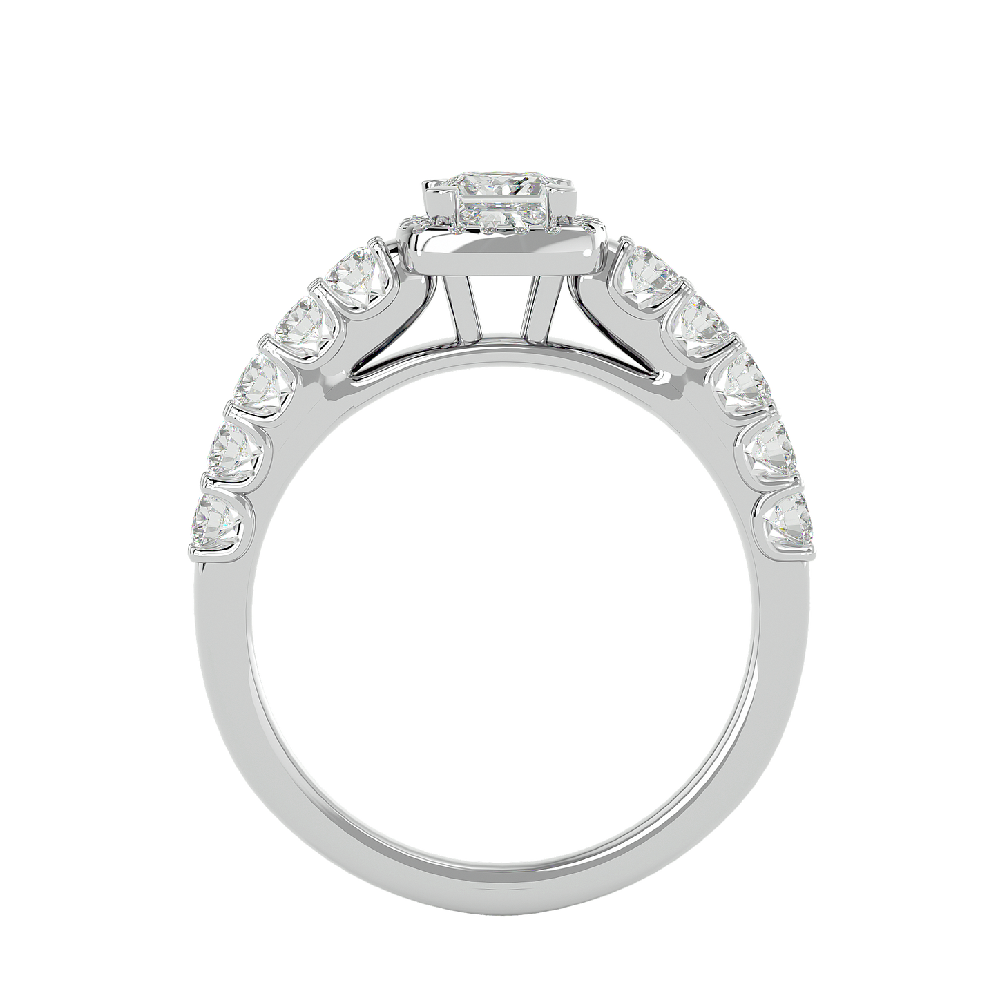 Lumière Beautiful Band- 1.16 Ct Round Diamond Gold Ring