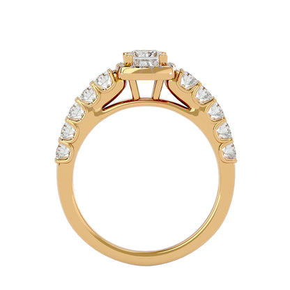 Lumière Beautiful Band- 1.16 Ct Round Diamond Gold Ring