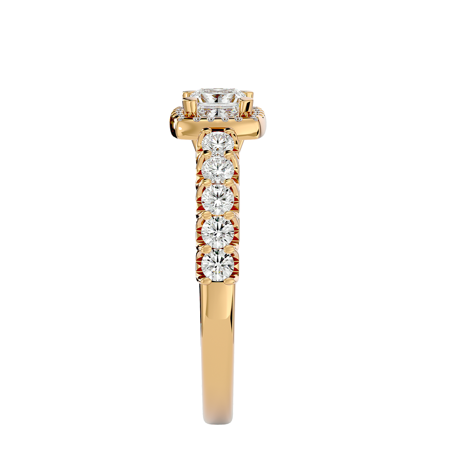 Lumière Beautiful Band- 1.16 Ct Round Diamond Gold Ring