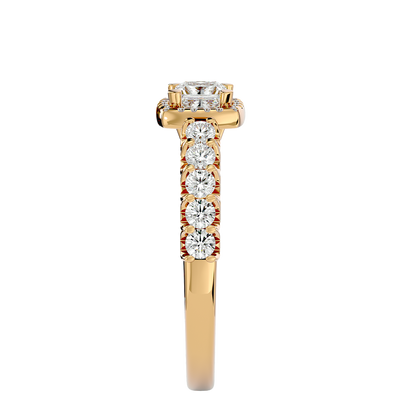 Lumière Beautiful Band- 1.16 Ct Round Diamond Gold Ring