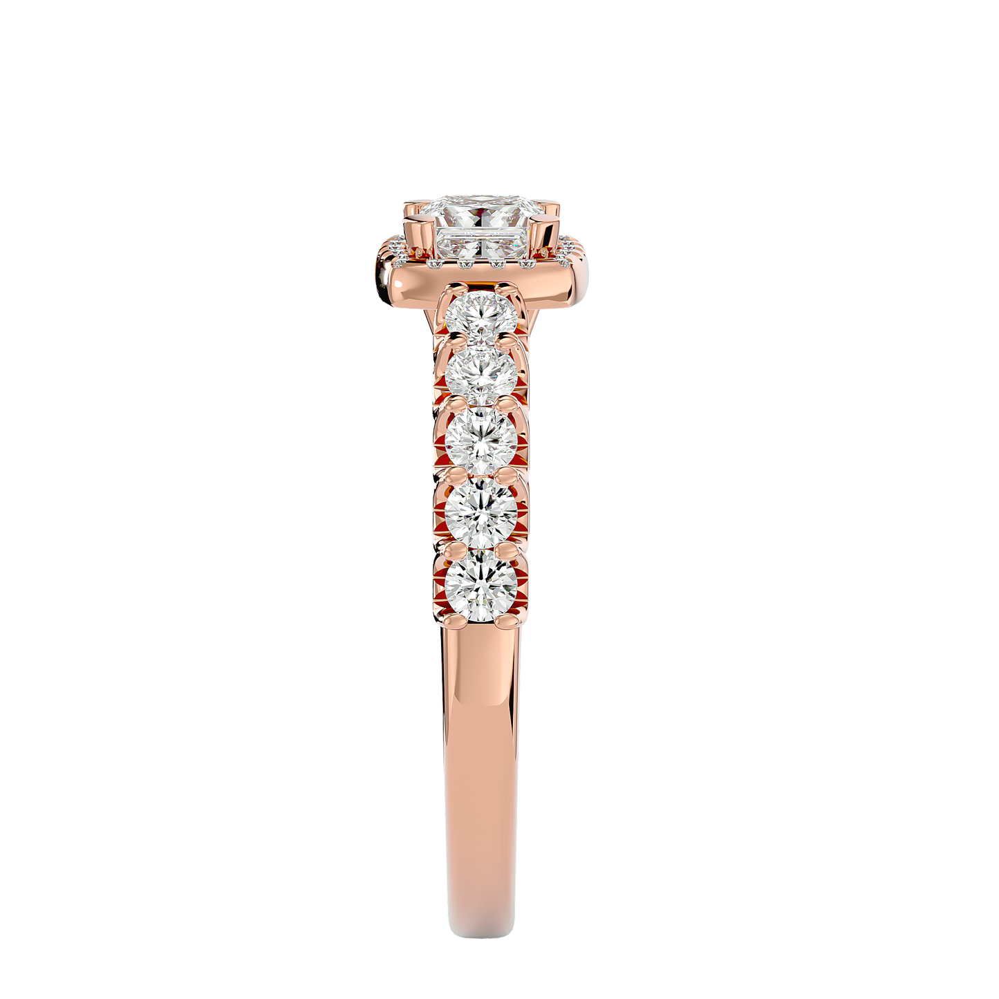 Lumière Beautiful Band- 1.16 Ct Round Diamond Gold Ring