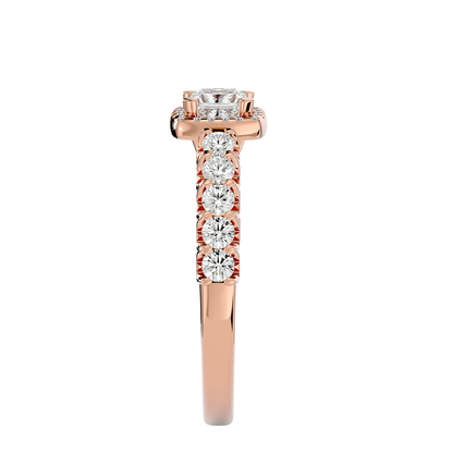 Lumière Beautiful Band- 1.16 Ct Round Diamond Gold Ring