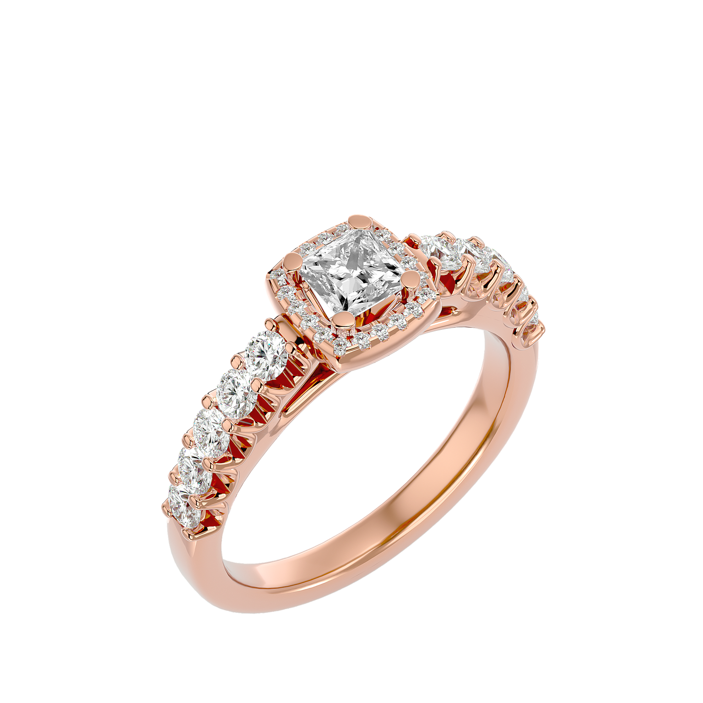 Lumière Beautiful Band- 1.16 Ct Round Diamond Gold Ring