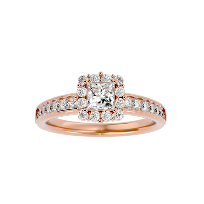 Lumière Beautiful Band- 1.15 Ct Round Diamond Gold Ring