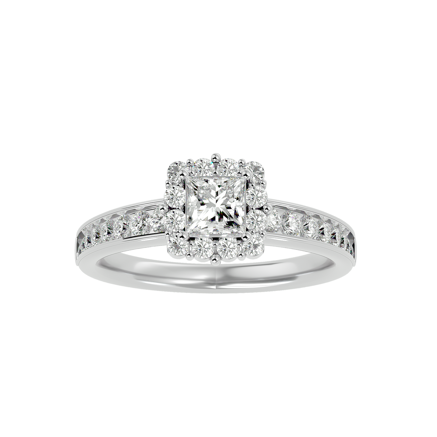 Lumière Beautiful Band- 1.15 Ct Round Diamond Gold Ring