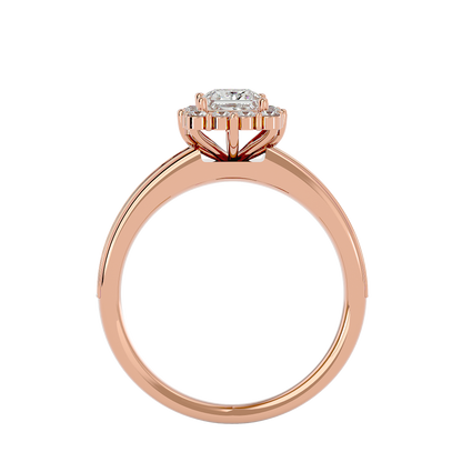 Lumière Beautiful Band- 1.15 Ct Round Diamond Gold Ring