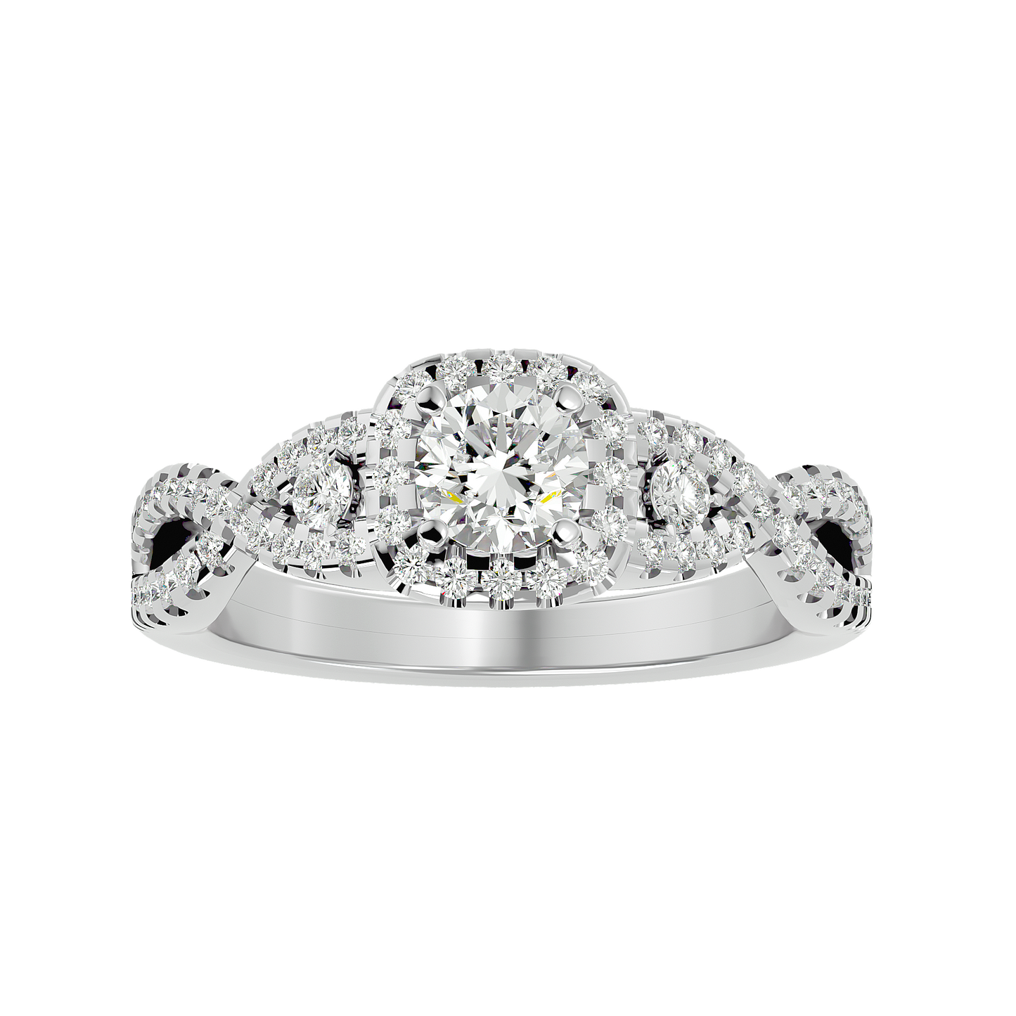 Lumière Beautiful- 1.06 Ct Round Diamond Gold RIng