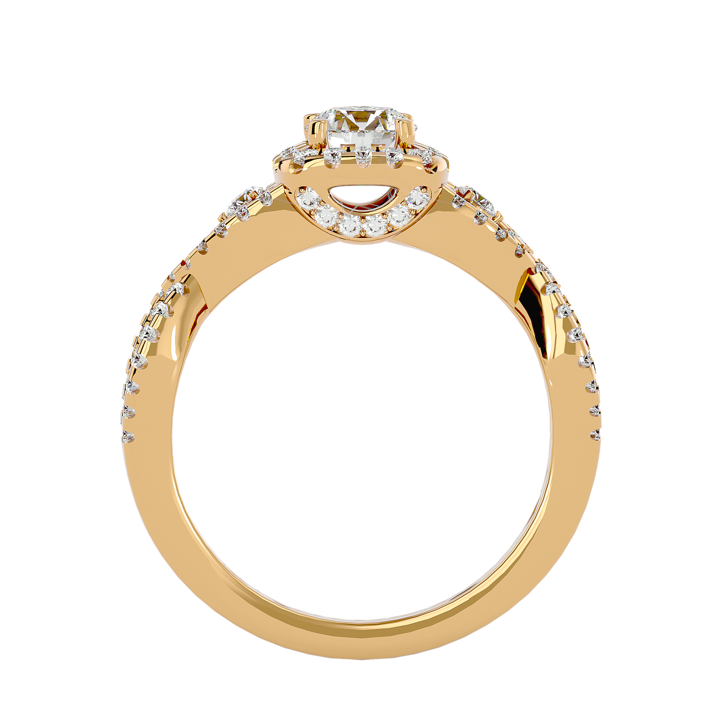 Lumière Beautiful- 1.06 Ct Round Diamond Gold RIng