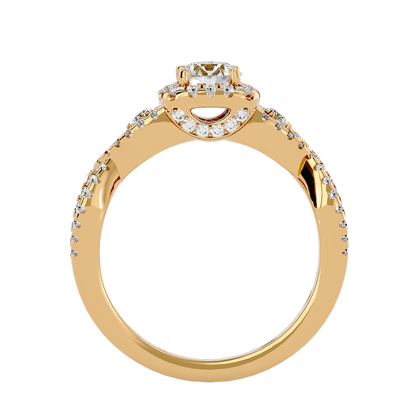 Lumière Beautiful- 1.06 Ct Round Diamond Gold RIng
