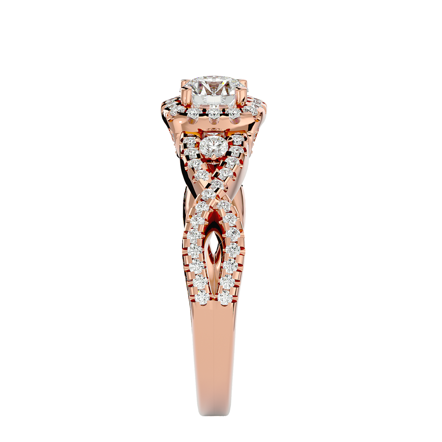 Lumière Beautiful- 1.06 Ct Round Diamond Gold RIng