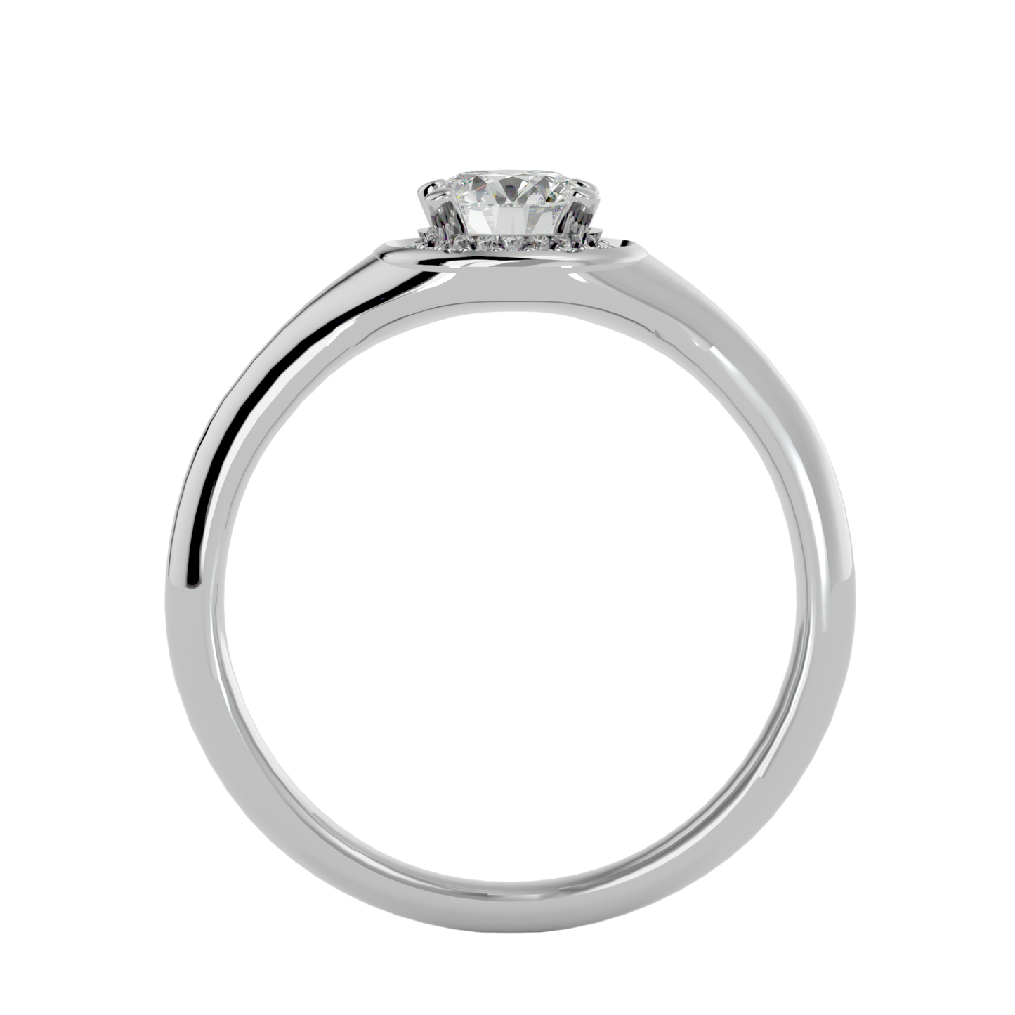 Iconique Petite Solitaire  – 0.54ct Round Diamonds Gold Ring