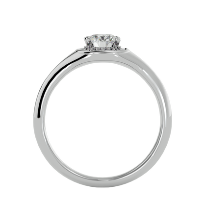 Iconique Petite Solitaire  – 0.54ct Round Diamonds Gold Ring