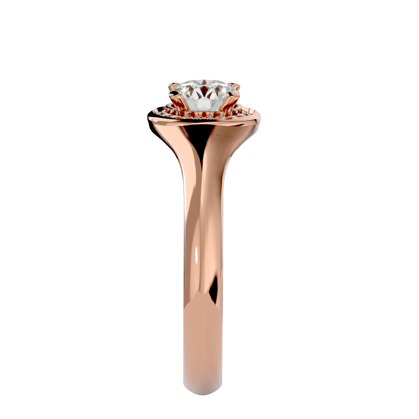 Iconique Petite Solitaire  – 0.54ct Round Diamonds Gold Ring