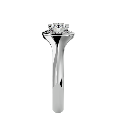Iconique Petite Solitaire  – 0.54ct Round Diamonds Gold Ring