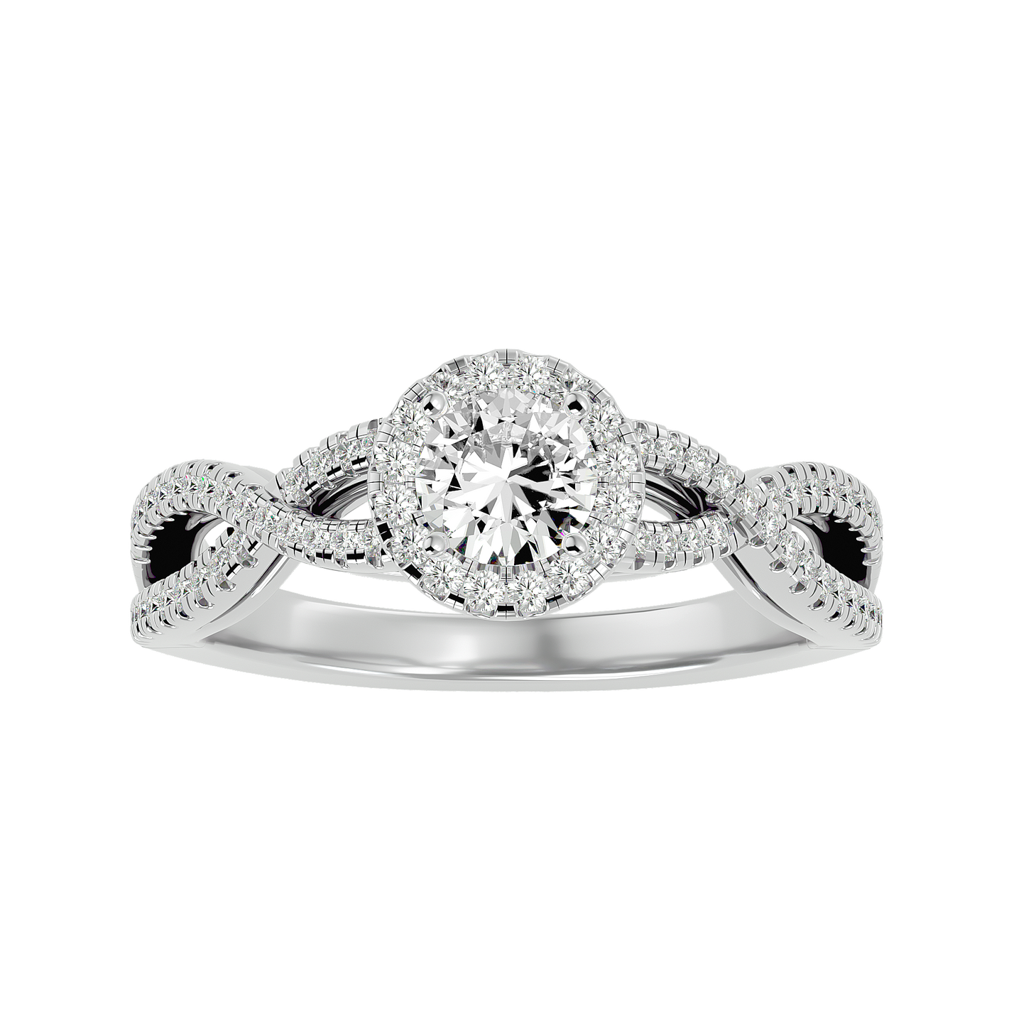 Iconique Beautiful Solitaire Band- 0.68 Ct Round Diamond Gold Ring