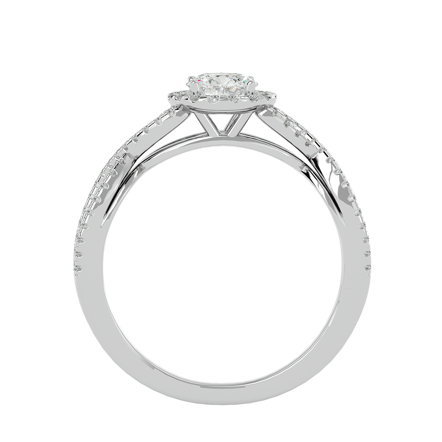 Iconique Beautiful Solitaire Band- 0.68 Ct Round Diamond Gold Ring