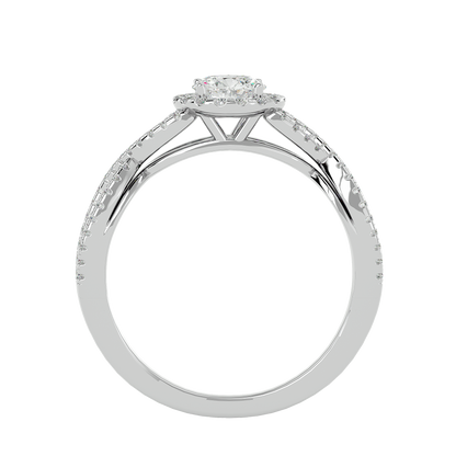 Iconique Beautiful Solitaire Band- 0.68 Ct Round Diamond Gold Ring