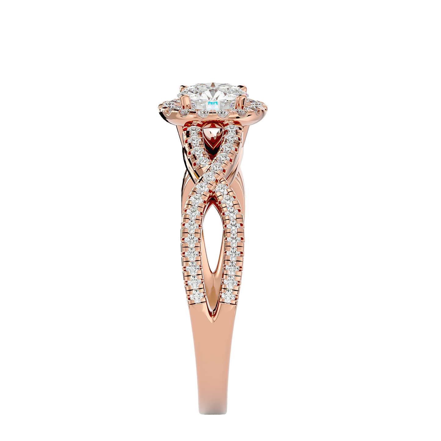 Iconique Beautiful Solitaire Band- 0.68 Ct Round Diamond Gold Ring