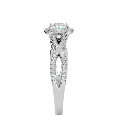 Iconique Beautiful Solitaire Band- 0.68 Ct Round Diamond Gold Ring