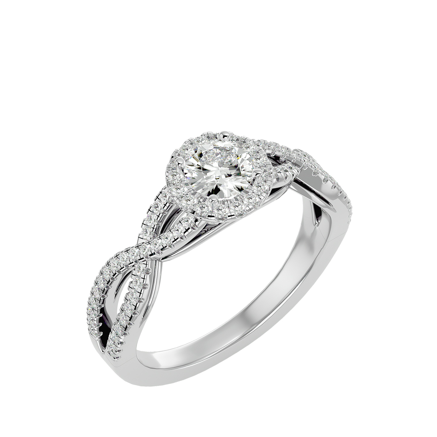 Iconique Beautiful Solitaire Band- 0.68 Ct Round Diamond Gold Ring