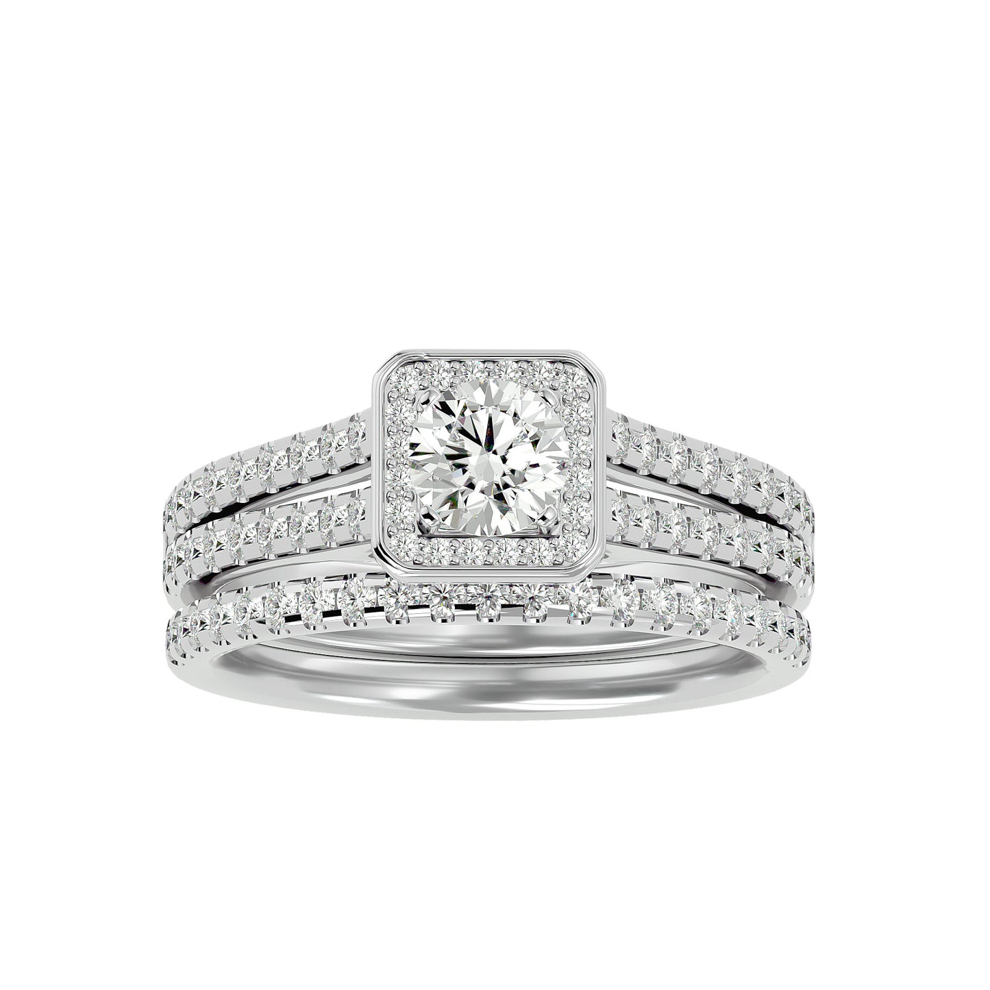 Iconique Beautiful Solitaire Bands- 1.21 Ct Round Diamond Gold Ring