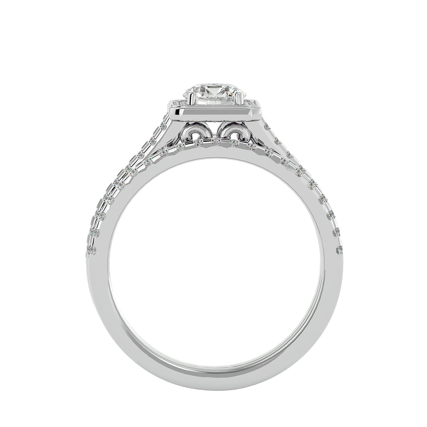 Iconique Beautiful Solitaire Bands- 1.21 Ct Round Diamond Gold Ring