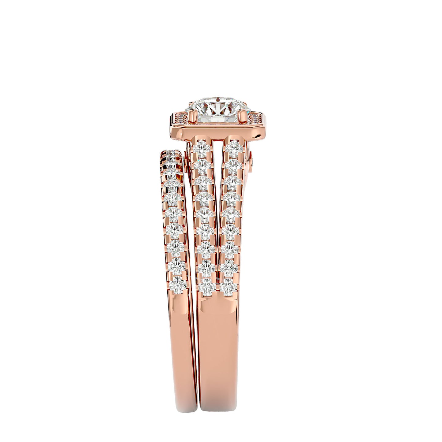 Iconique Beautiful Solitaire Bands- 1.21 Ct Round Diamond Gold Ring