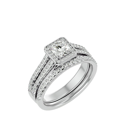 Iconique Beautiful Solitaire Bands- 1.21 Ct Round Diamond Gold Ring