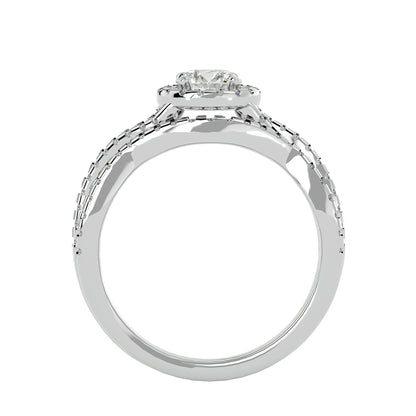 Iconique  Solitaire Bands- 1.04 Ct Round Diamond Gold Ring
