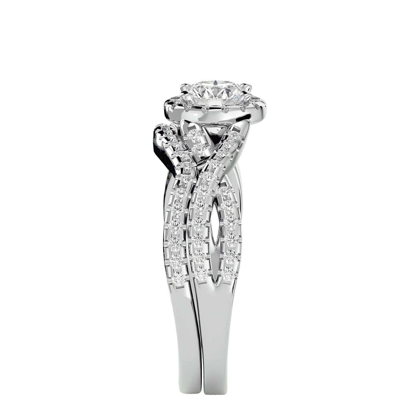 Iconique  Solitaire Bands- 1.04 Ct Round Diamond Gold Ring