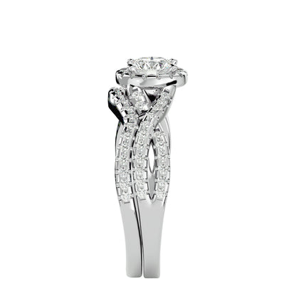 Iconique  Solitaire Bands- 1.04 Ct Round Diamond Gold Ring